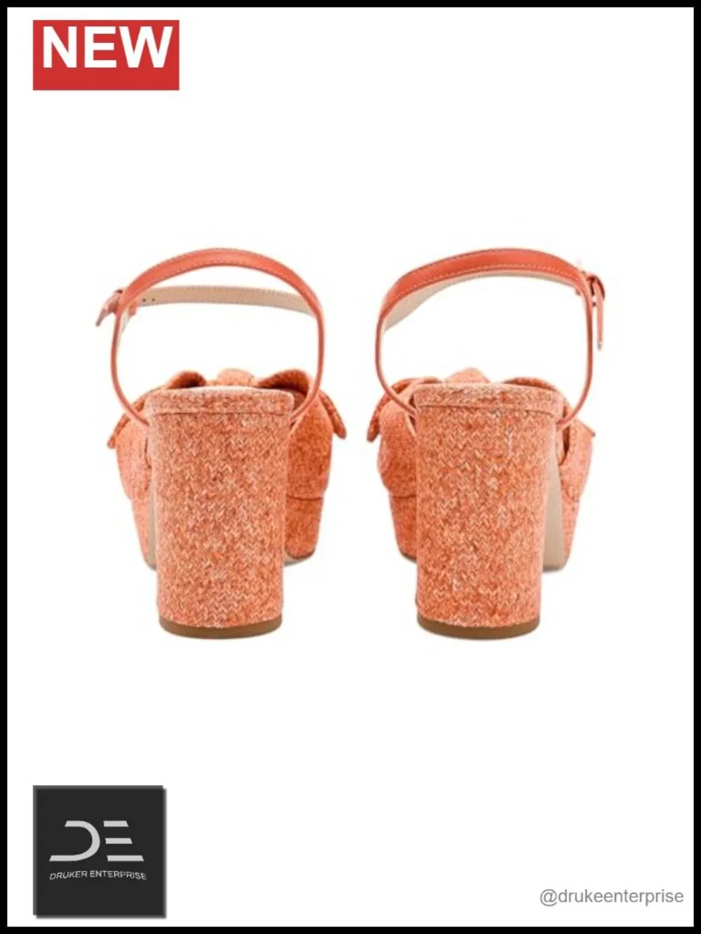 Pelle Moda Platform Sandal Woven Straps Adjustable Ankle